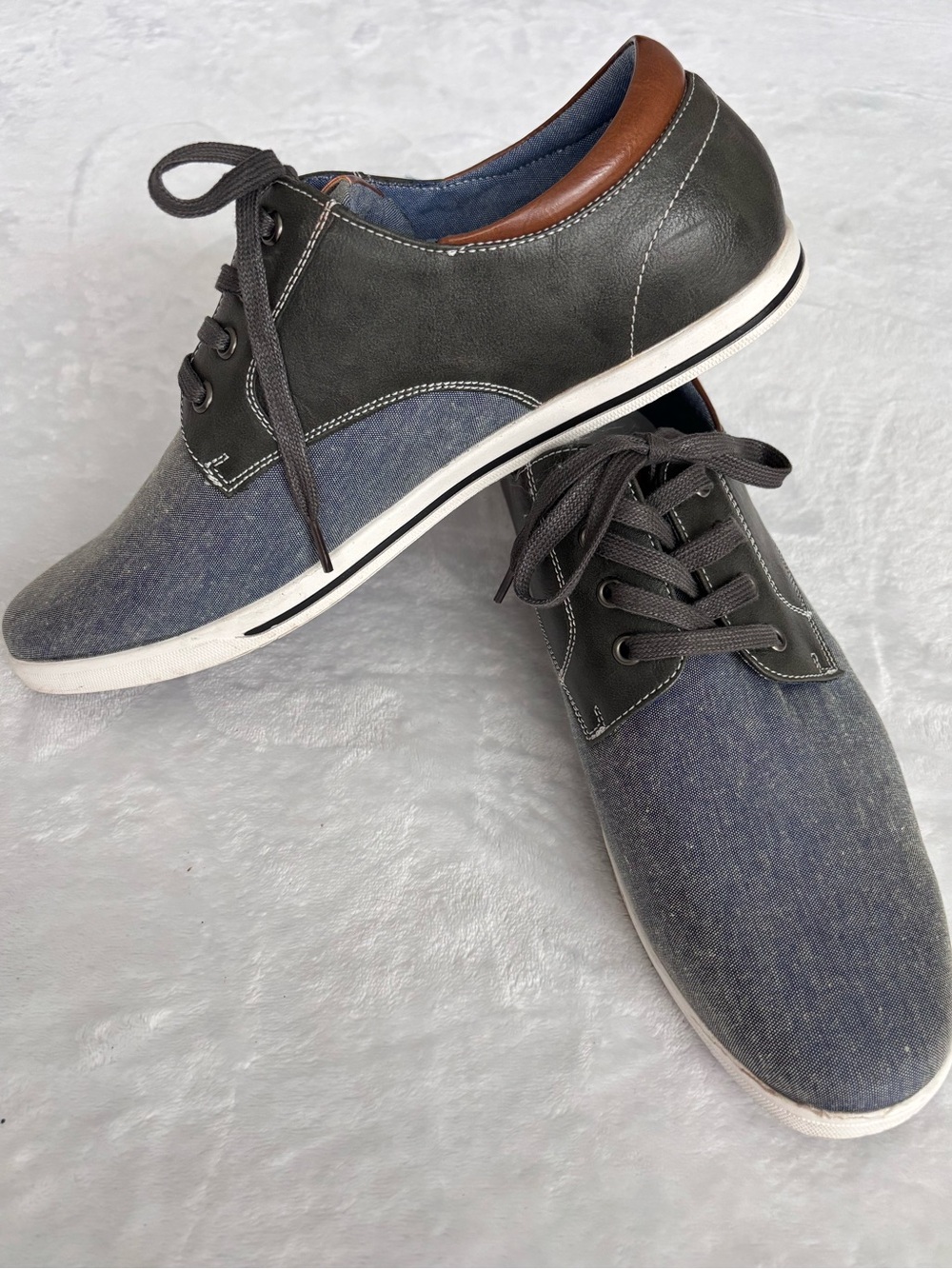 BRUNO MARC NY Men's Rivera Canvas & Faux Leather Oxford-Inspired Sneaker--NEW-11